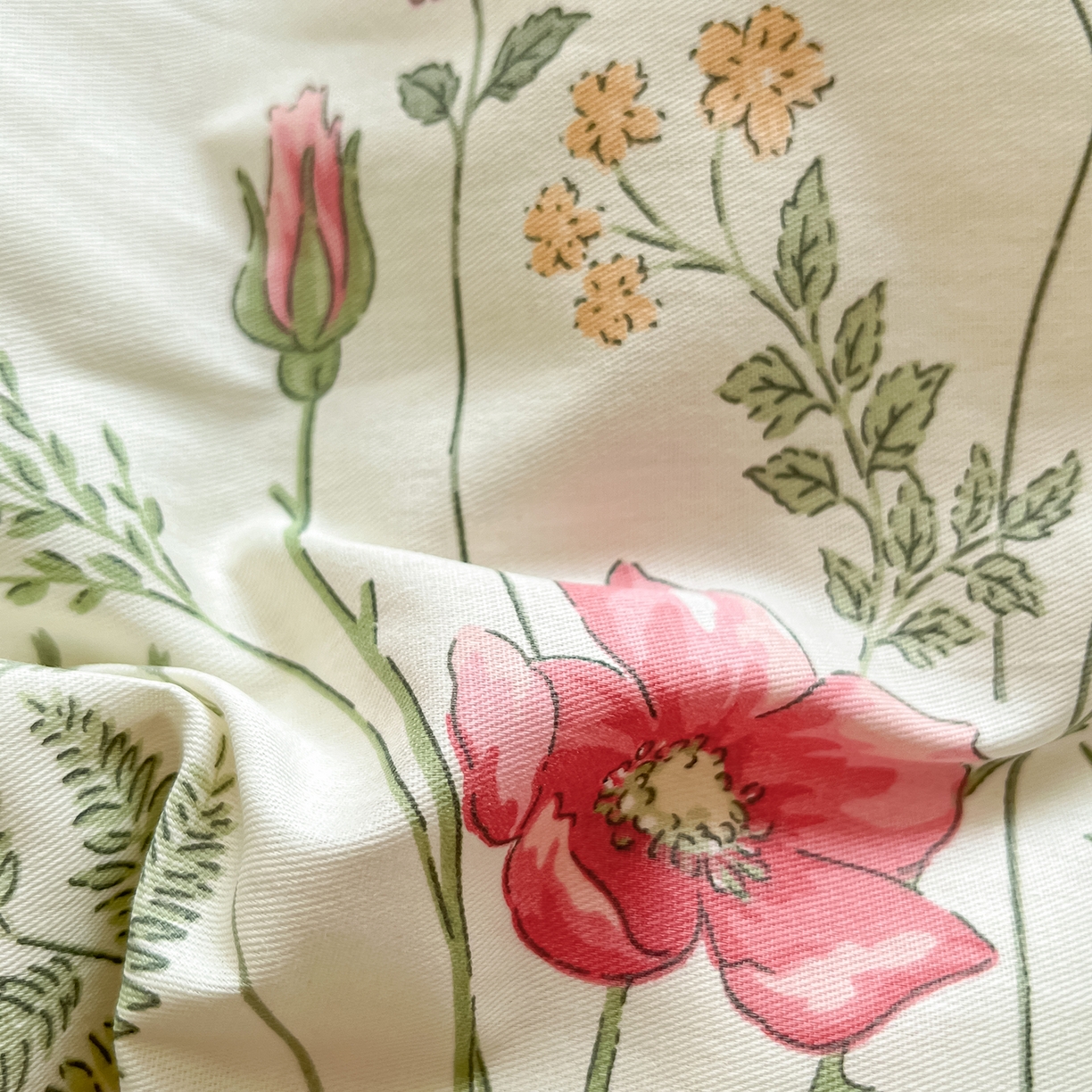 91家纺网 家纺一手货源 找家纺 花梦欣 2026新款全棉纯棉印花单品系列花卉款单被套被套单品单被套 玉笛花间