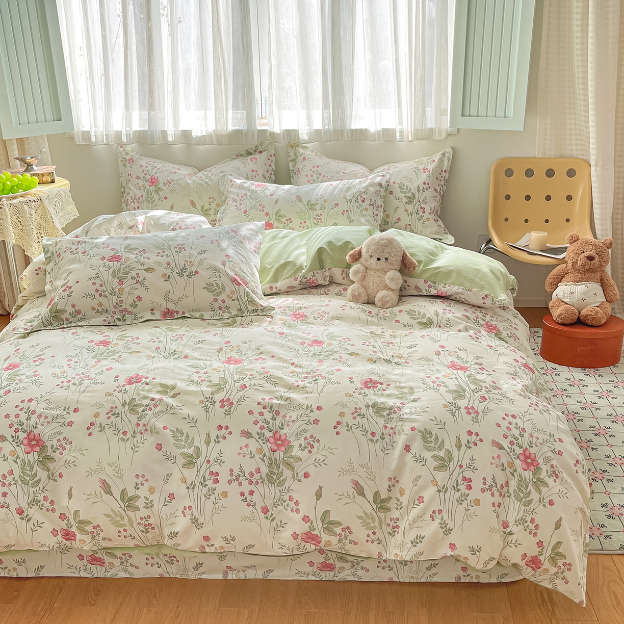 91家纺网 家纺一手货源 找家纺 花梦欣 2026新款全棉纯棉印花单品系列花卉款单被套被套单品单被套 玉笛花间