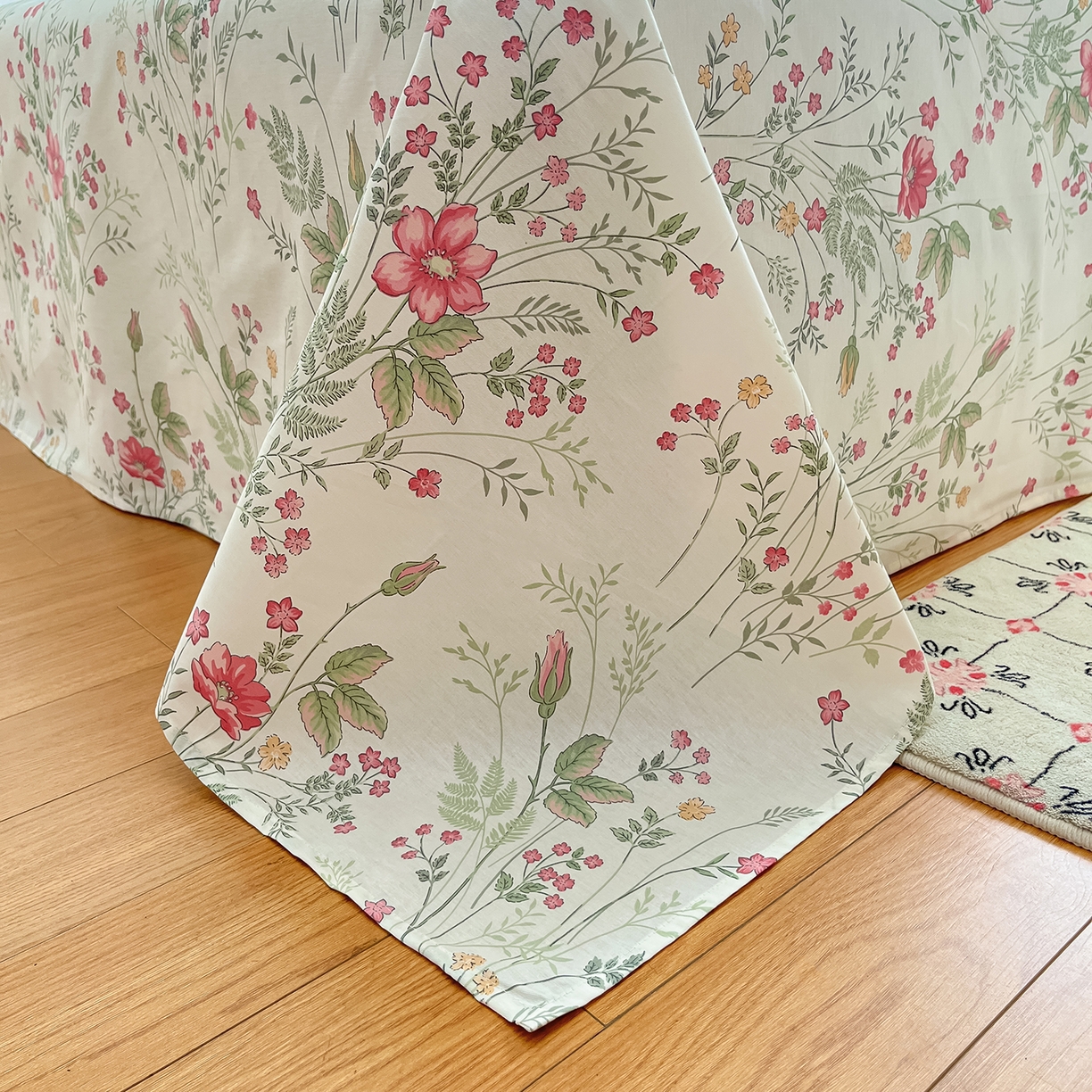 91家纺网 家纺一手货源 找家纺 花梦欣 2026新款全棉纯棉印花单品系列花卉款单被套被套单品单被套 玉笛花间