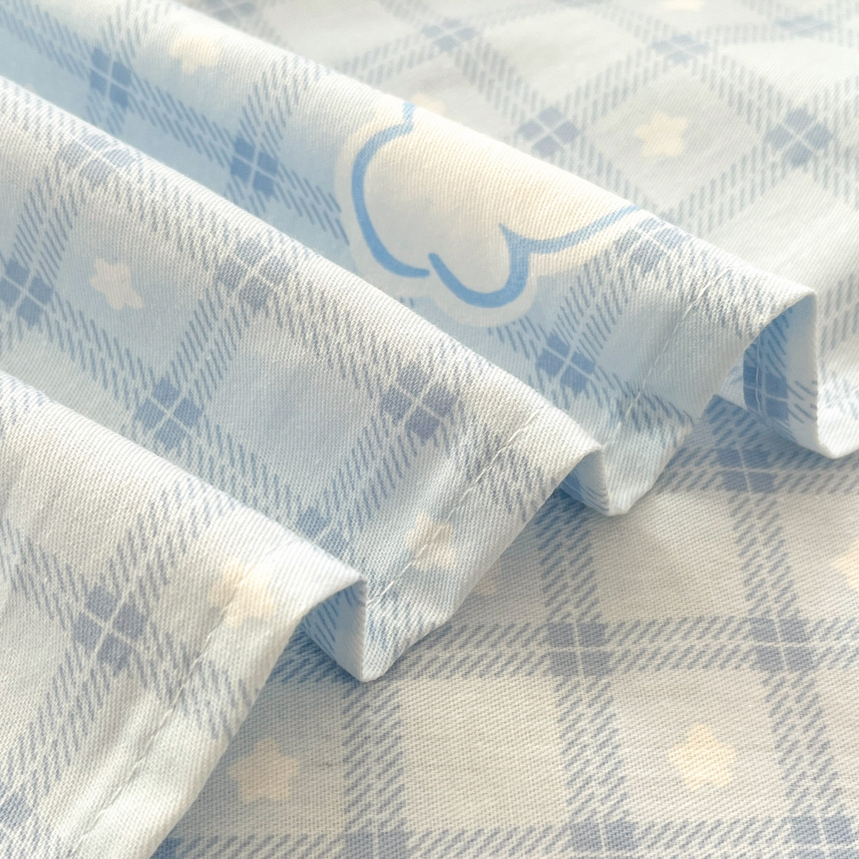 91家纺网 家纺一手货源 找家纺 莱通家纺 2026春夏新款全棉12868印花四件套单品系列-单床单 云朵象宝