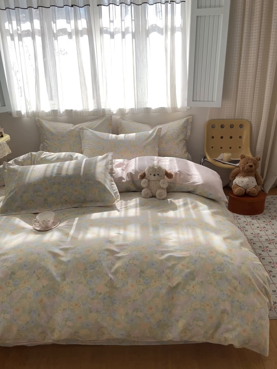 91家纺网 家纺一手货源 找家纺 花梦欣 2026新款全棉纯棉印花单品系列花卉款单被套被套单品单被套 栀子花语