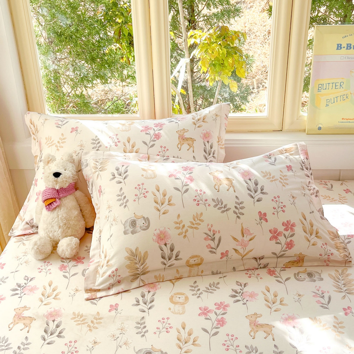 91家纺网 家纺一手货源 找家纺 莱通家纺 2026春夏新款全棉12868印花四件套单品系列-单床单 自然手记