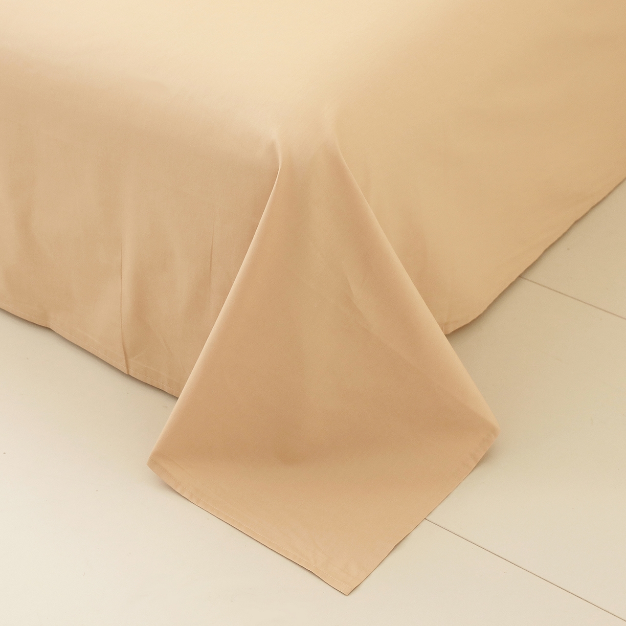 91家纺网 家纺一手货源 找家纺 小懒猪 2026新款13372A类双拼纯色全棉纯棉四件套 茶棕-奇遇金