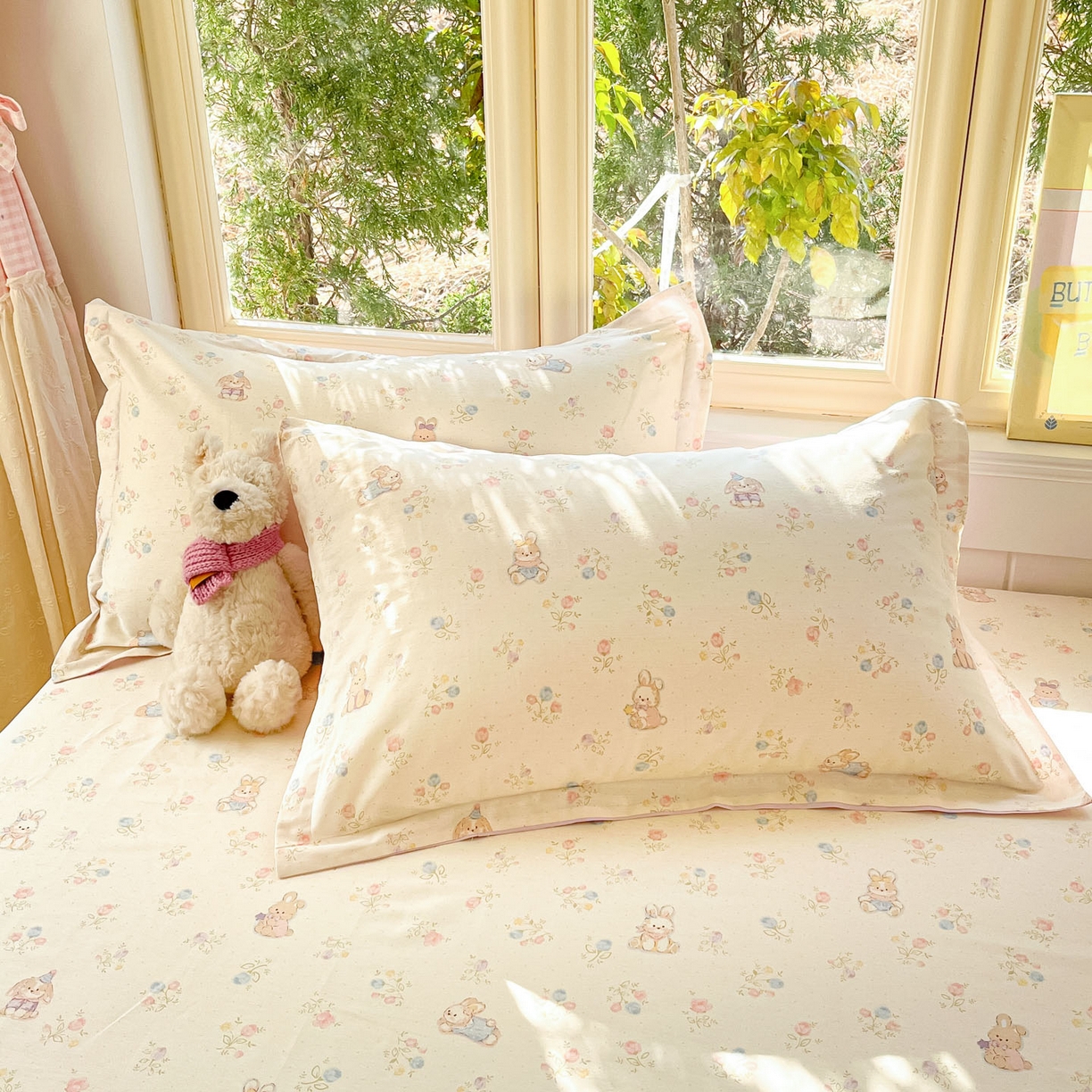 91家纺网 家纺一手货源 找家纺 莱通家纺 2026春夏新款全棉12868印花四件套单品系列-单床笠 浪花轻歌