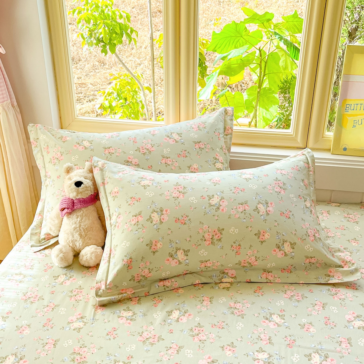 91家纺网 家纺一手货源 找家纺 莱通家纺 2026春夏新款全棉12868印花四件套单品系列-单床笠 璃光浅梦