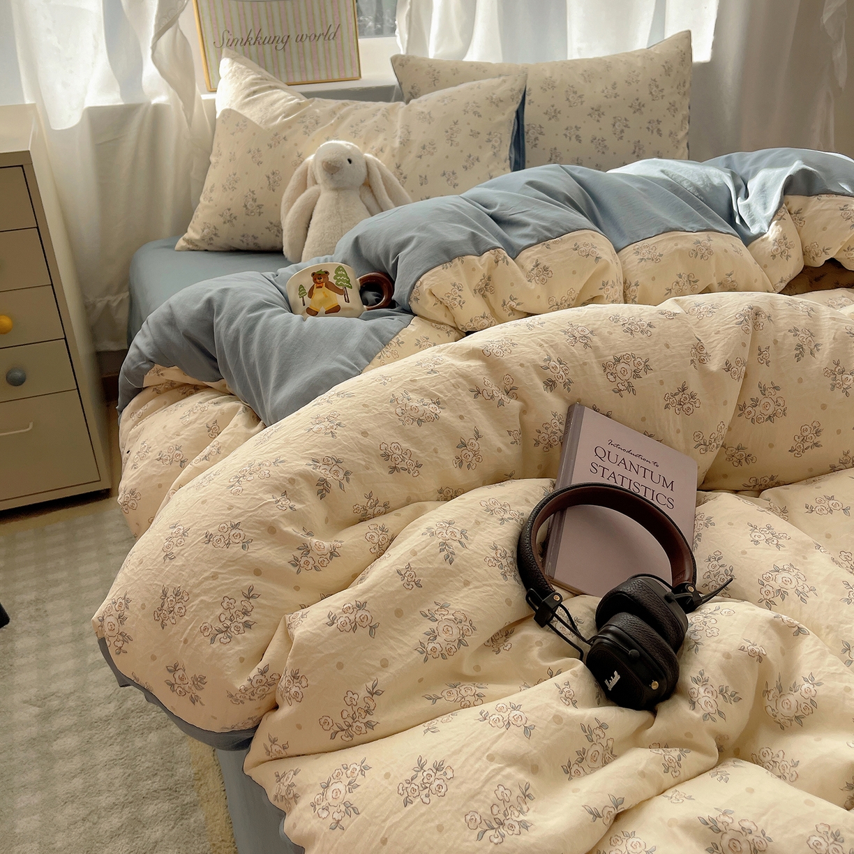 91家纺网 家纺一手货源 找家纺 （总）沐芷 2026 A类105g水洗棉四件套超柔手感床上宿舍三件套床单被套