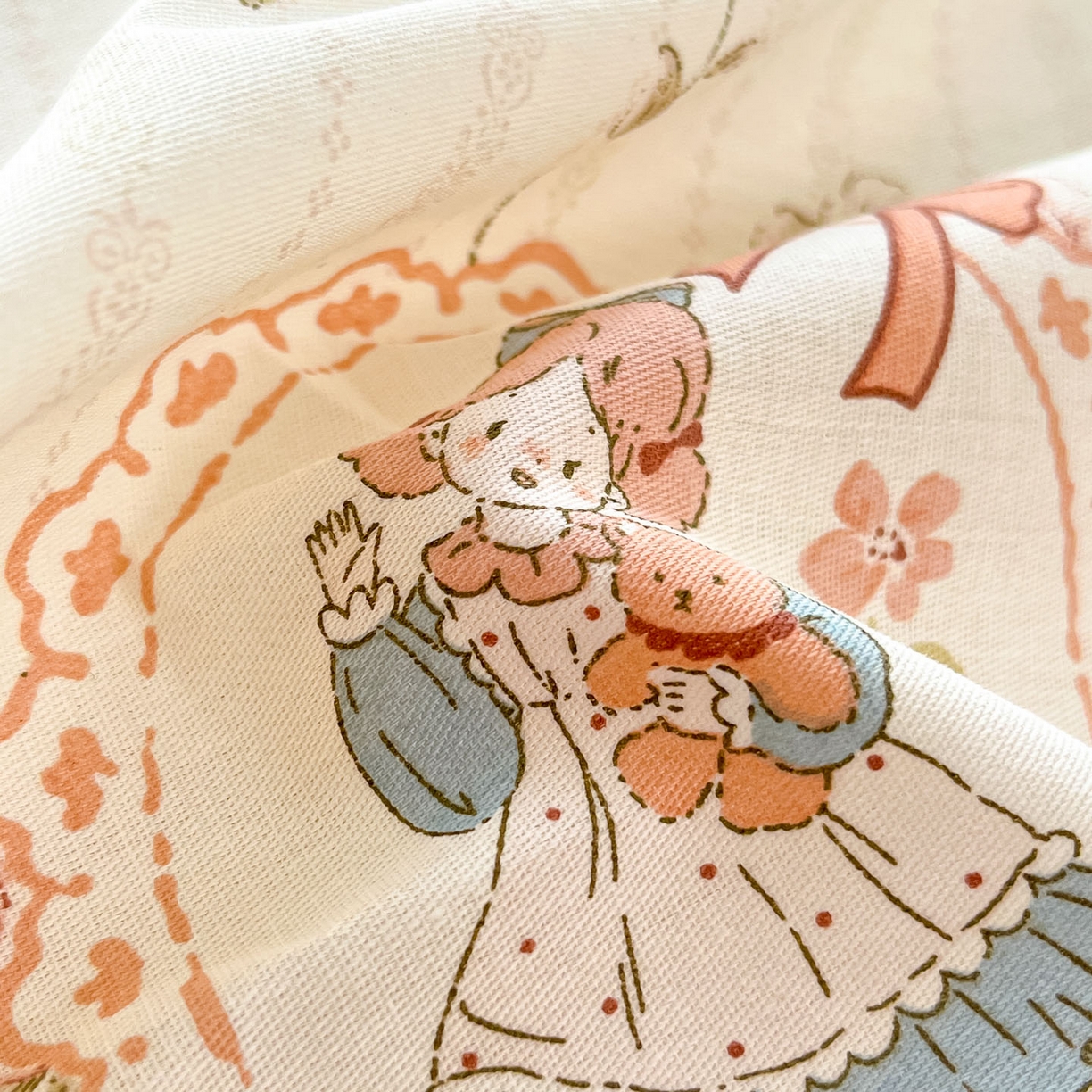 91家纺网 家纺一手货源 找家纺 莱通家纺 2026春夏新款全棉12868印花四件套单品系列-单床笠 蔷薇姑娘