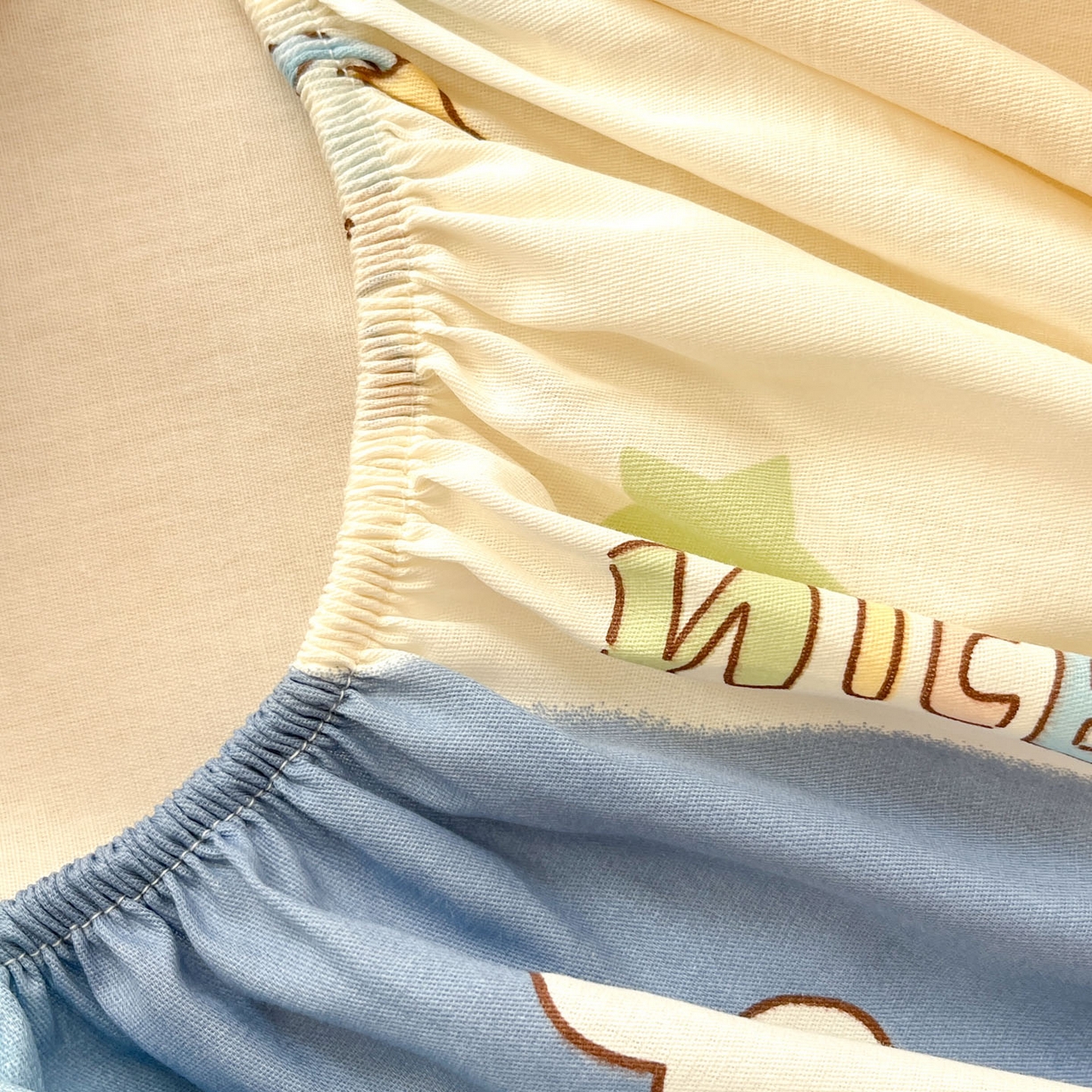 91家纺网 家纺一手货源 找家纺 莱通家纺 2026春夏新款全棉12868印花四件套单品系列-单床笠 星梦童话