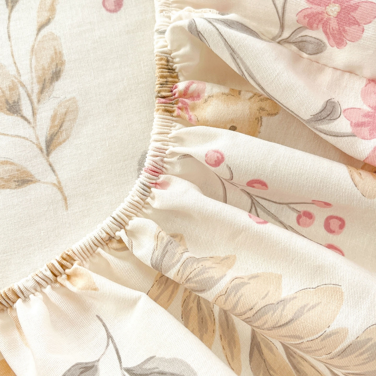 91家纺网 家纺一手货源 找家纺 莱通家纺 2026春夏新款全棉12868印花四件套单品系列-单床笠 自然手记