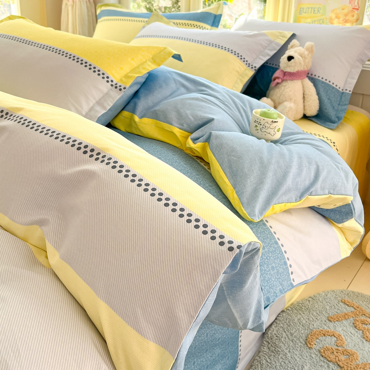 91家纺网 家纺一手货源 找家纺 （总）莱通家纺 2026春夏新款全棉12868印花四件套单品系列-单被套