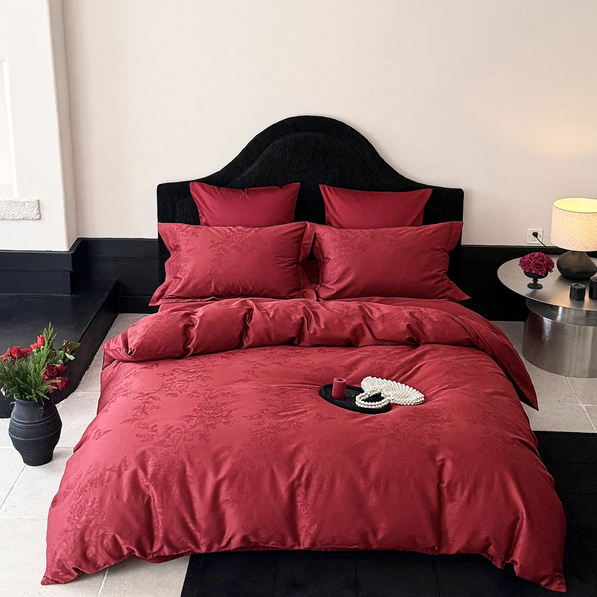 91家纺网 家纺一手货源 找家纺 （总）鹿班家居 2026春季新品100S长绒棉精美提花系列四件套-禧遇四季（标准会员-20元）