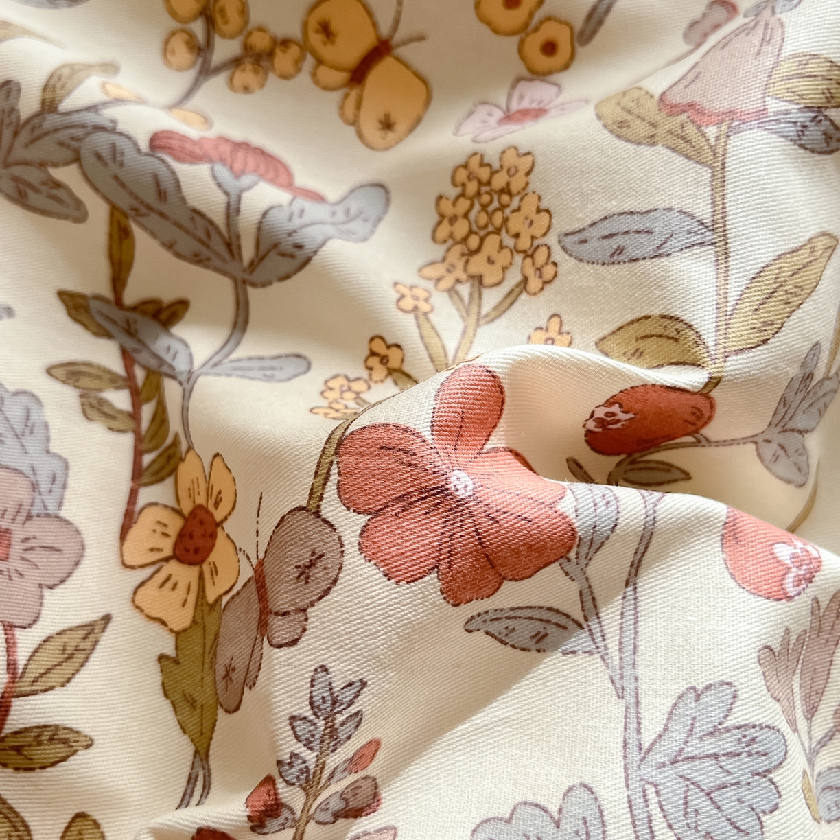 91家纺网 家纺一手货源 找家纺 花梦欣 2026新款全棉纯棉印花花卉款四件套 京都花园