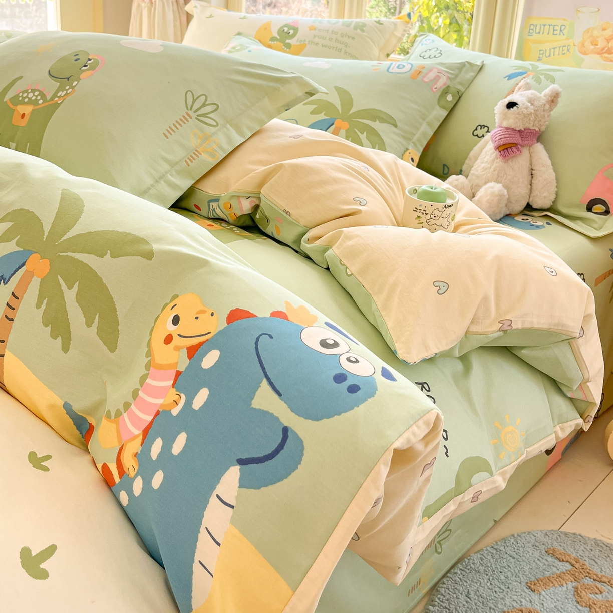 91家纺网 家纺一手货源 找家纺 （总）莱通家纺 2026春夏新款全棉12868印花四件套单品系列-单被套