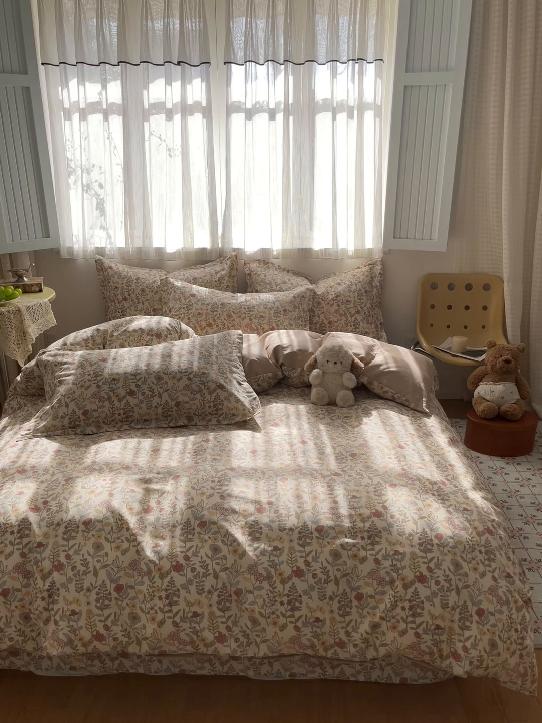 91家纺网 家纺一手货源 找家纺 花梦欣 2026新款全棉纯棉印花花卉款四件套 京都花园