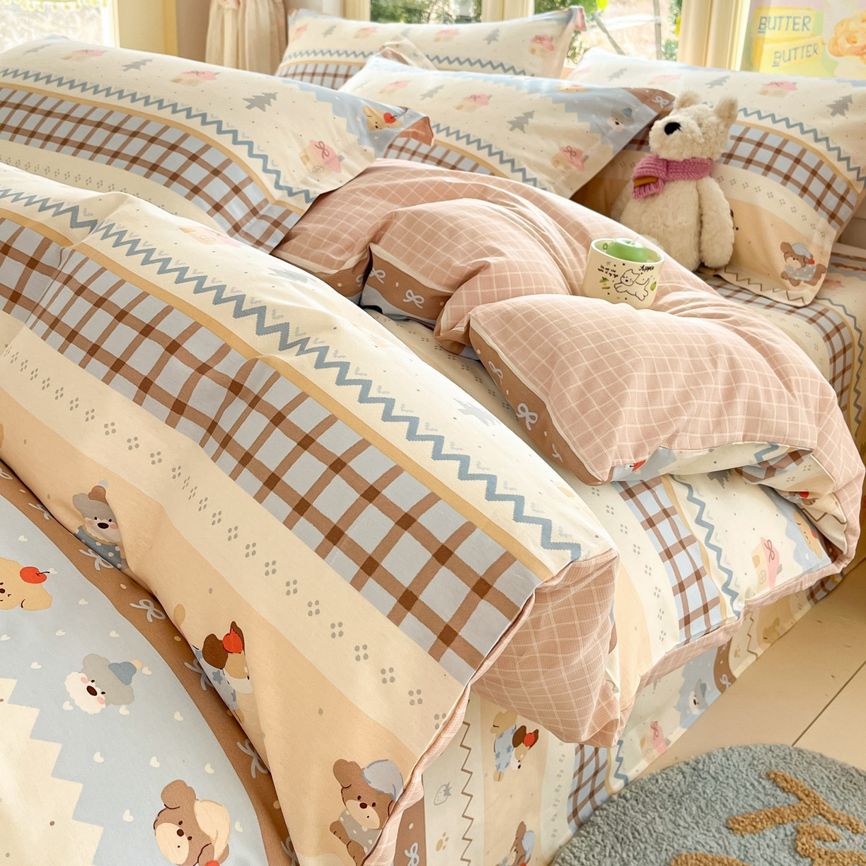 91家纺网 家纺一手货源 找家纺 （总）莱通家纺 2026春夏新款全棉12868印花四件套单品系列-单被套