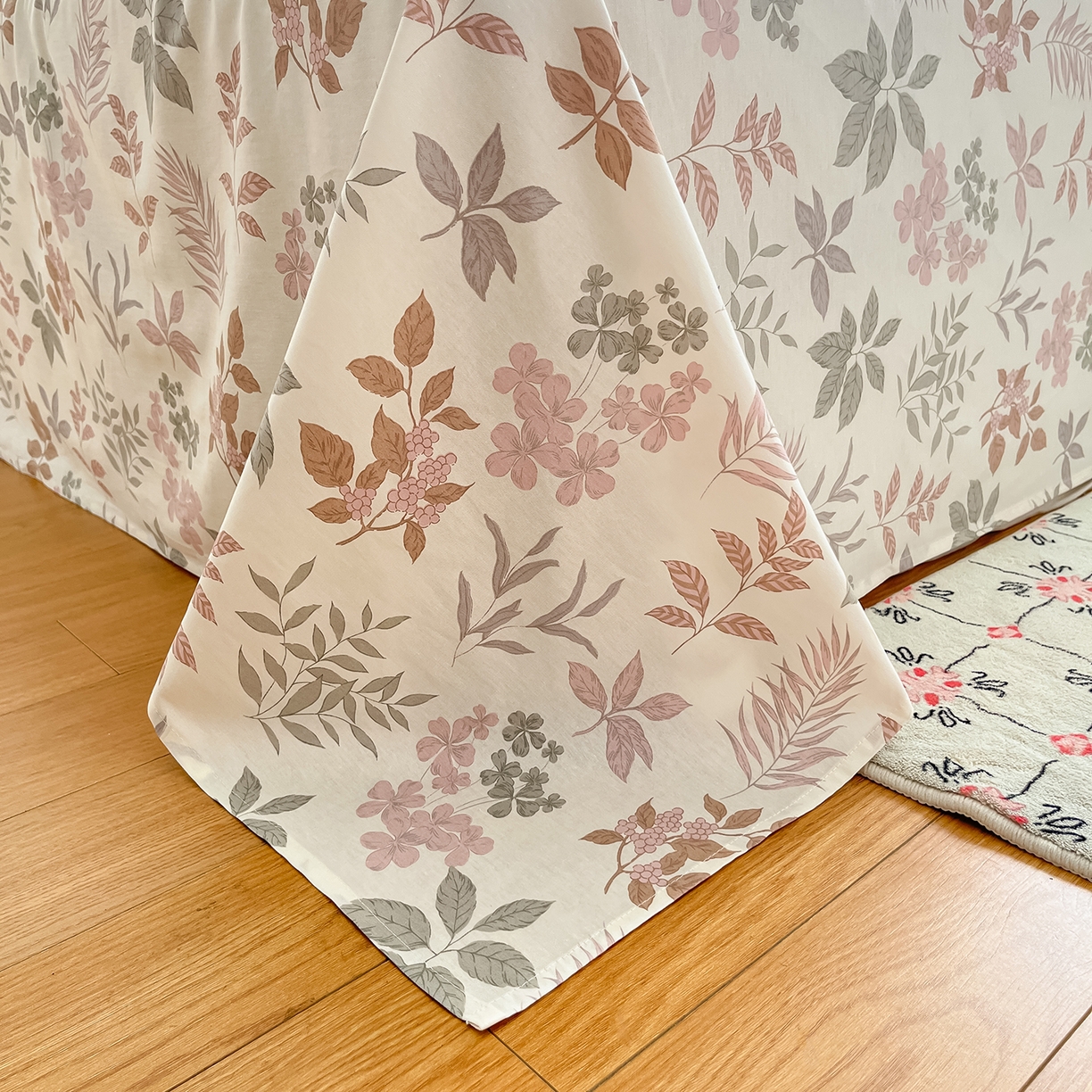 91家纺网 家纺一手货源 找家纺 花梦欣 2026新款全棉纯棉印花花卉款四件套 洛克庄园红