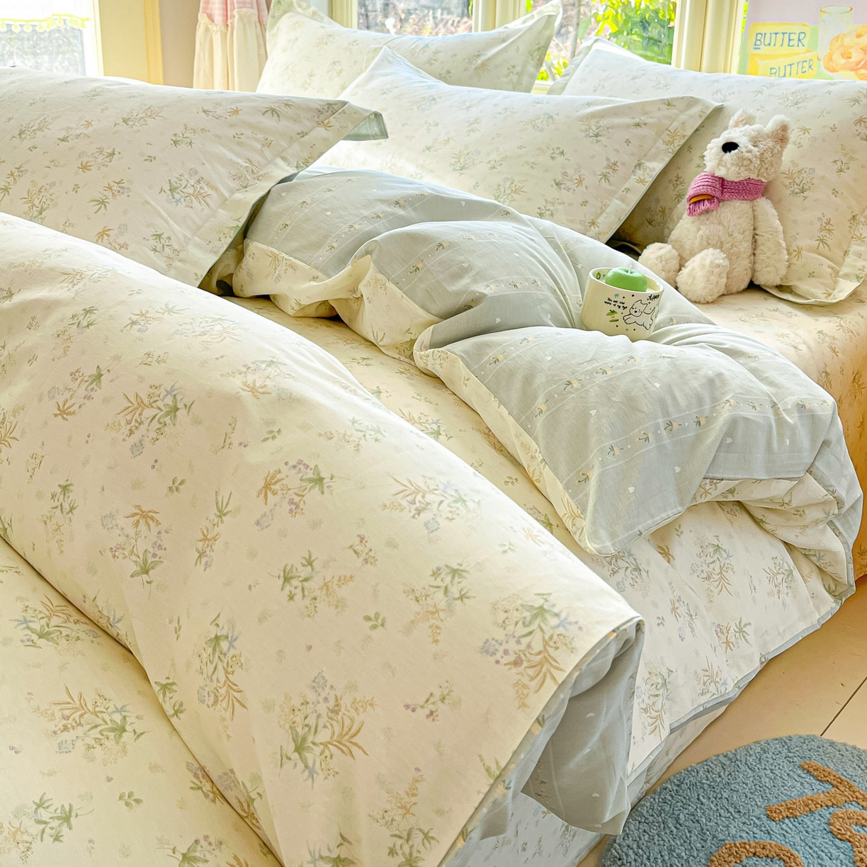 91家纺网 家纺一手货源 找家纺 （总）莱通家纺 2026春夏新款全棉12868印花四件套单品系列-单被套