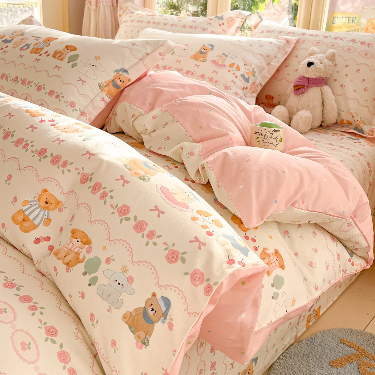 91家纺网 家纺一手货源 找家纺 （总）莱通家纺 2026春夏新款全棉12868印花四件套单品系列-单被套