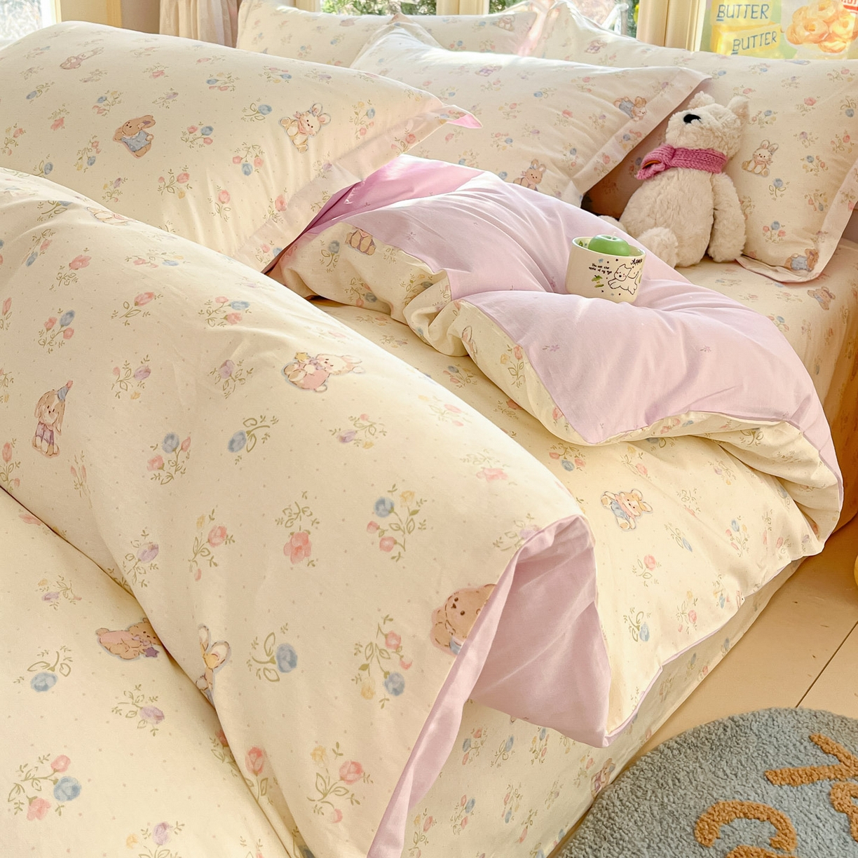 91家纺网 家纺一手货源 找家纺 （总）莱通家纺 2026春夏新款全棉12868印花四件套单品系列-单被套