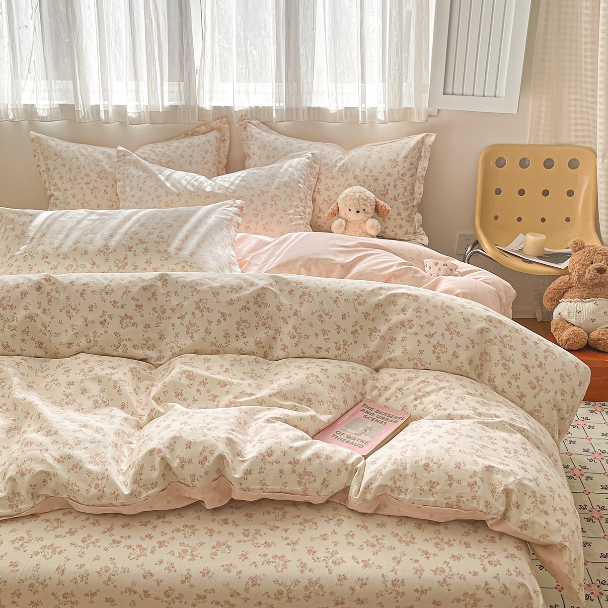 91家纺网 家纺一手货源 找家纺 花梦欣 2026新款全棉纯棉印花花卉款四件套 俏佳人