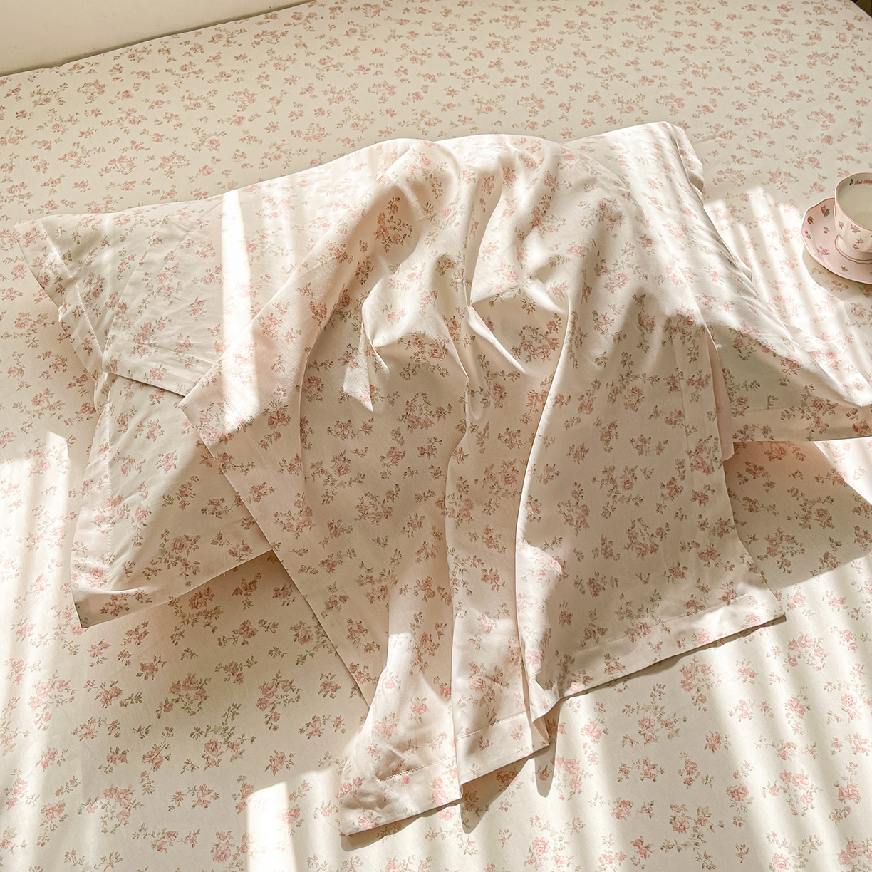 91家纺网 家纺一手货源 找家纺 花梦欣 2026新款全棉纯棉印花花卉款四件套 俏佳人