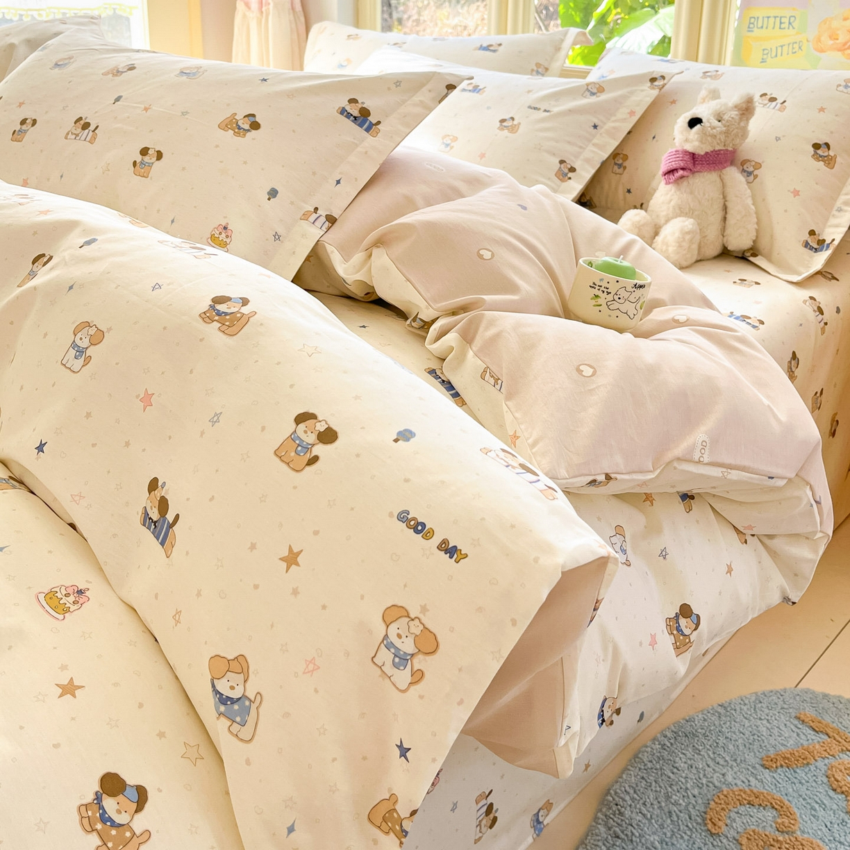 91家纺网 家纺一手货源 找家纺 （总）莱通家纺 2026春夏新款全棉12868印花四件套单品系列-单被套