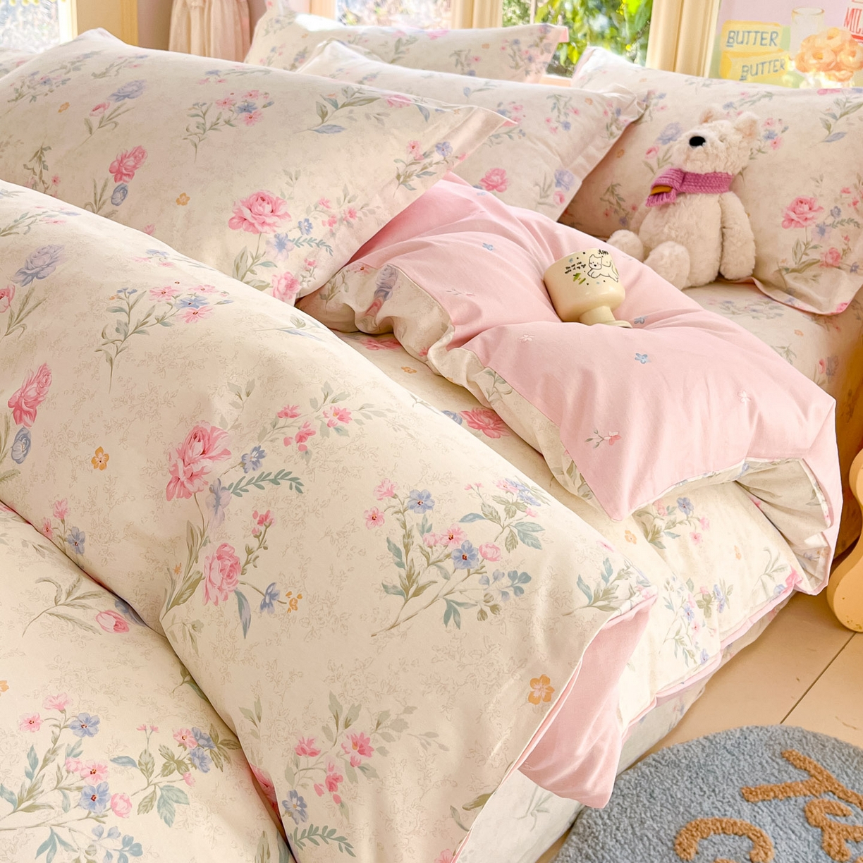 91家纺网 家纺一手货源 找家纺 （总）莱通家纺 2026春夏新款全棉12868印花四件套单品系列-单被套