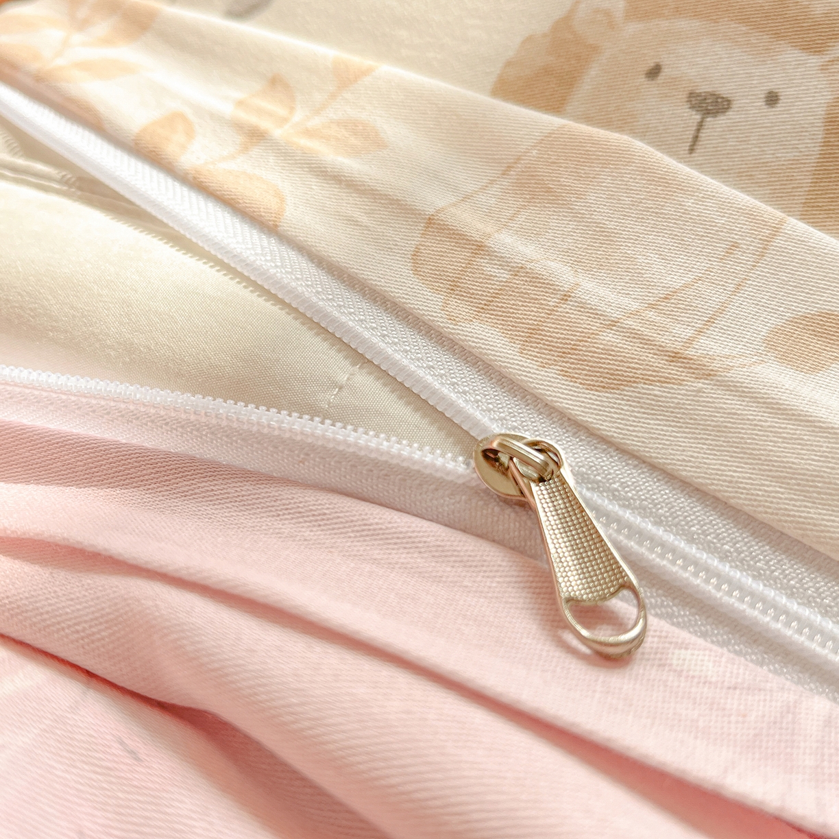 91家纺网 家纺一手货源 找家纺 花梦欣 2026新款全棉纯棉印花花卉款四件套 自然手记粉