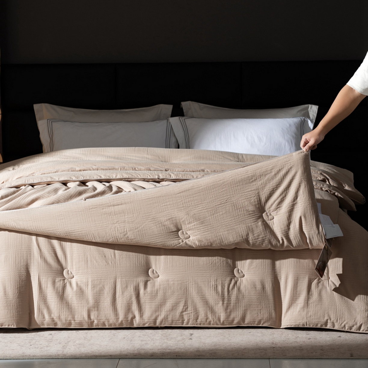 91家纺网 家纺一手货源 找家纺 （总）双层纱家居 2025新款纯棉大豆子母被被子被芯