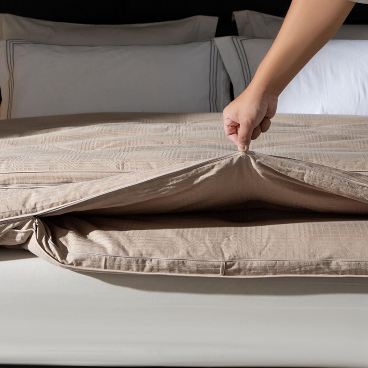 91家纺网 家纺一手货源 找家纺 （总）双层纱家居 2025新款纯棉大豆子母被被子被芯