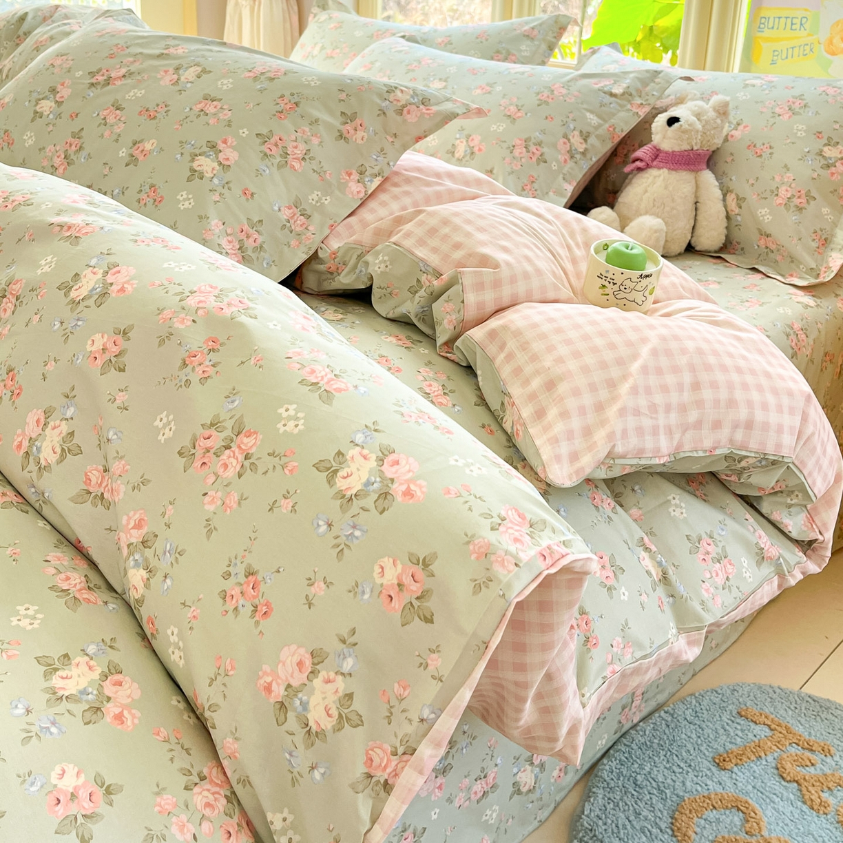 莱通家纺 2026春夏新款全棉12868印花四件套单品系列-单被套 璃光浅梦