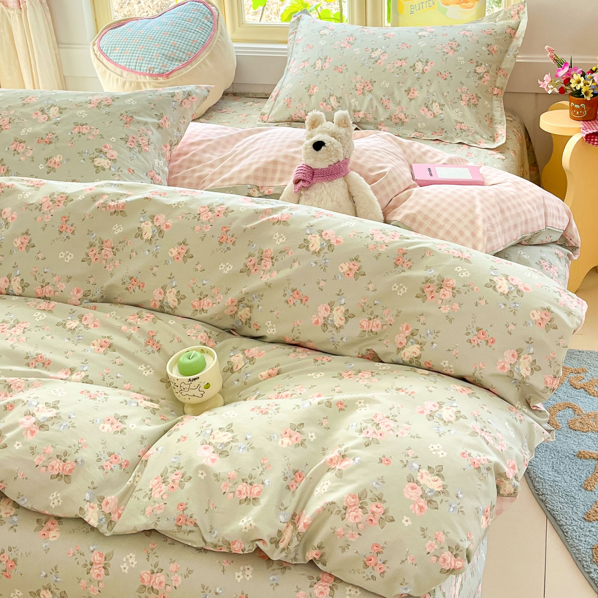 91家纺网 家纺一手货源 找家纺 莱通家纺 2026春夏新款全棉12868印花四件套单品系列-单被套 璃光浅梦