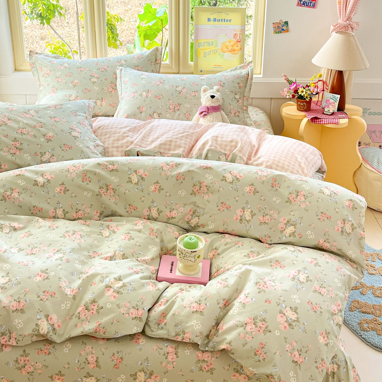 91家纺网 家纺一手货源 找家纺 莱通家纺 2026春夏新款全棉12868印花四件套单品系列-单被套 璃光浅梦