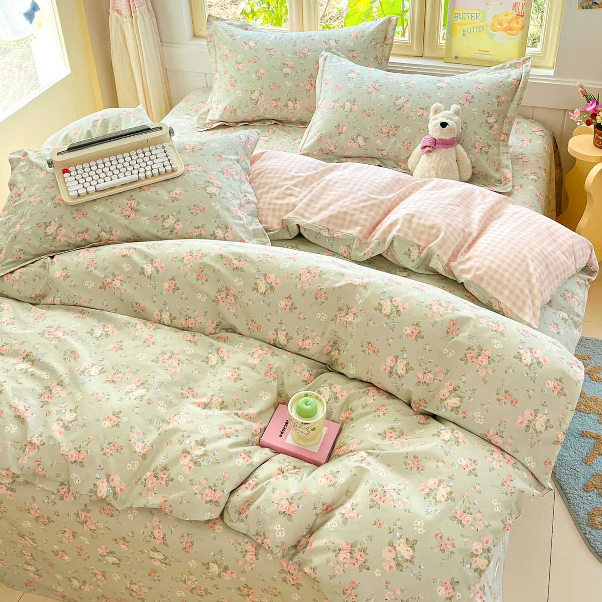 91家纺网 家纺一手货源 找家纺 莱通家纺 2026春夏新款全棉12868印花四件套单品系列-单被套 璃光浅梦