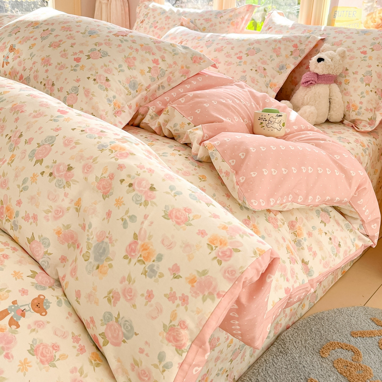 莱通家纺 2026春夏新款全棉12868印花四件套单品系列-单被套 梦露乐园