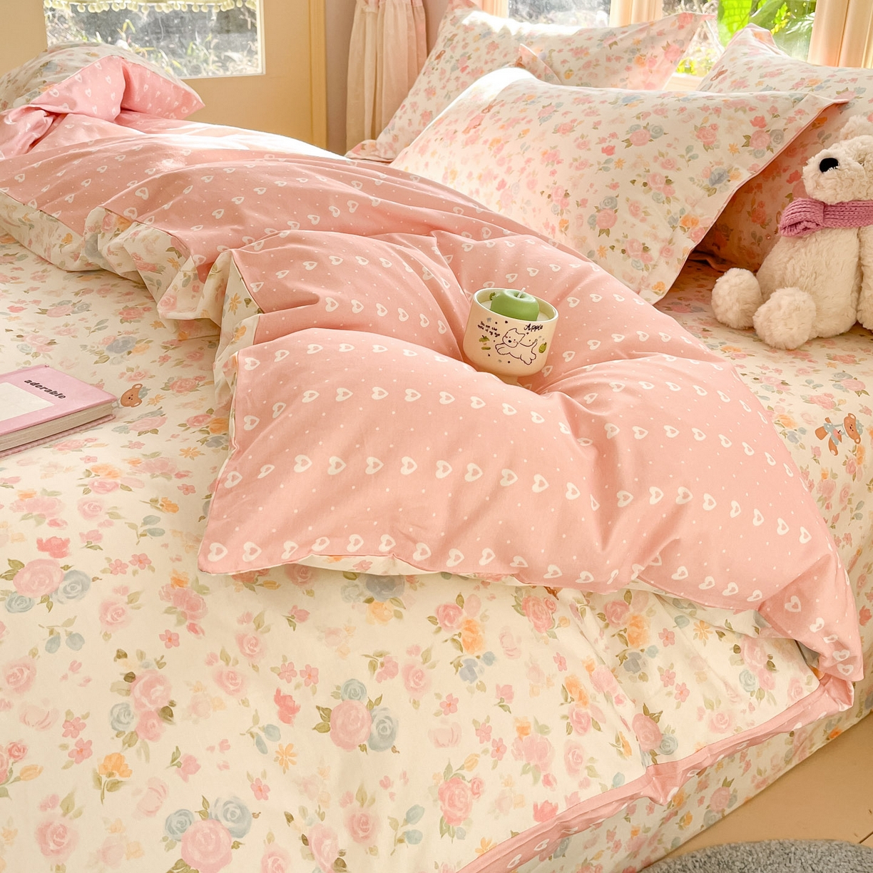 91家纺网 家纺一手货源 找家纺 莱通家纺 2026春夏新款全棉12868印花四件套单品系列-单被套 梦露乐园