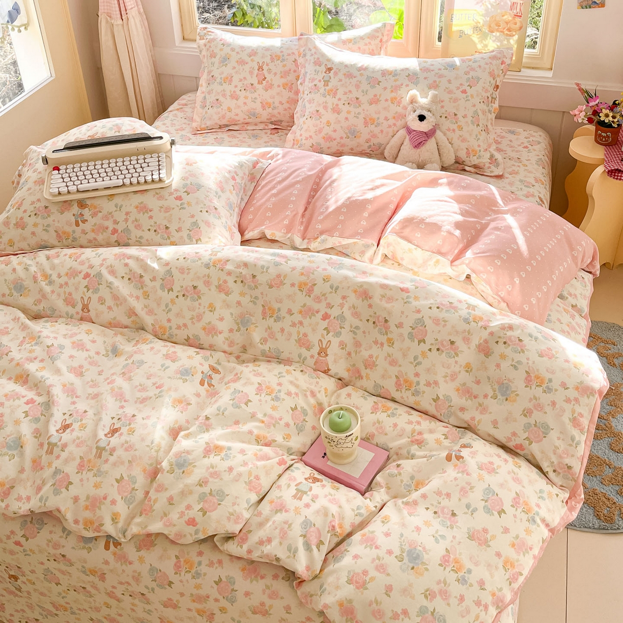 91家纺网 家纺一手货源 找家纺 莱通家纺 2026春夏新款全棉12868印花四件套单品系列-单被套 梦露乐园