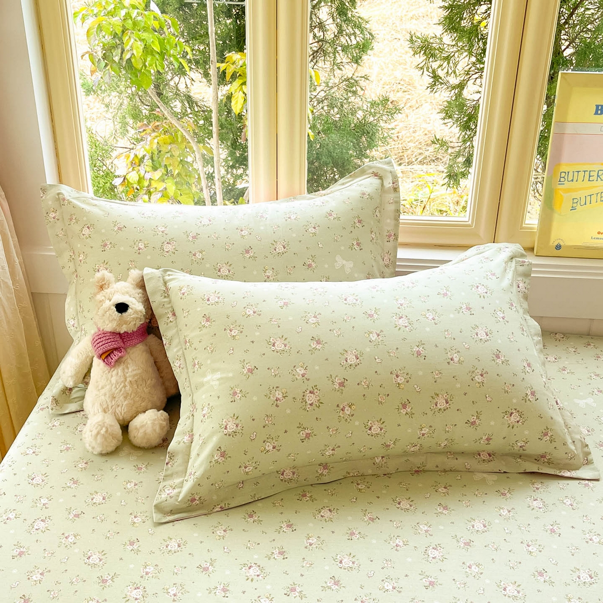 91家纺网 家纺一手货源 找家纺 莱通家纺 2026春夏新款全棉12868印花四件套单品系列-单被套 浅夏雏菊