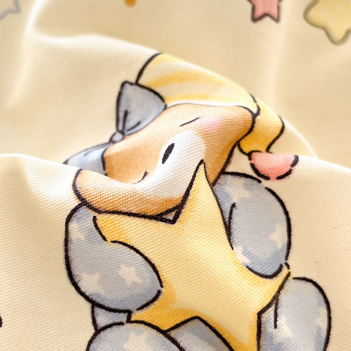 91家纺网 家纺一手货源 找家纺 莱通家纺 2026春夏新款全棉12868印花四件套单品系列-单被套 睡梦熊