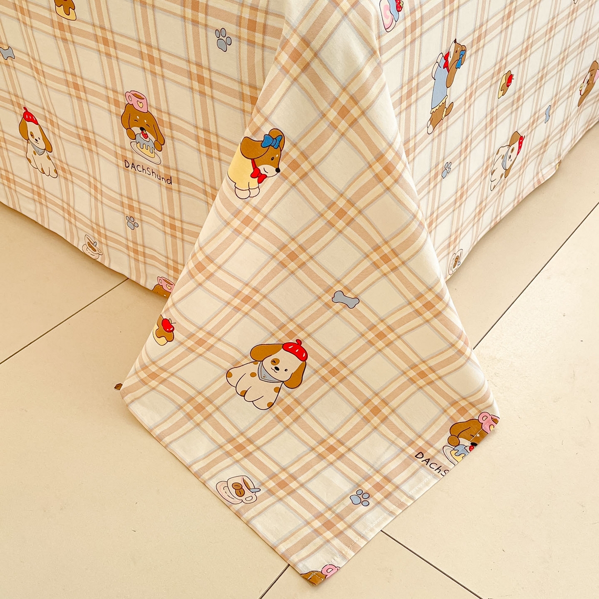 91家纺网 家纺一手货源 找家纺 莱通家纺 2026春夏新款全棉12868印花四件套单品系列-单被套 柯基小屋