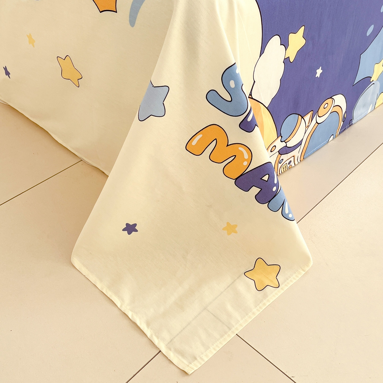 91家纺网 家纺一手货源 找家纺 莱通家纺 2026春夏新款全棉12868印花四件套单品系列-单被套 太空梦乐园