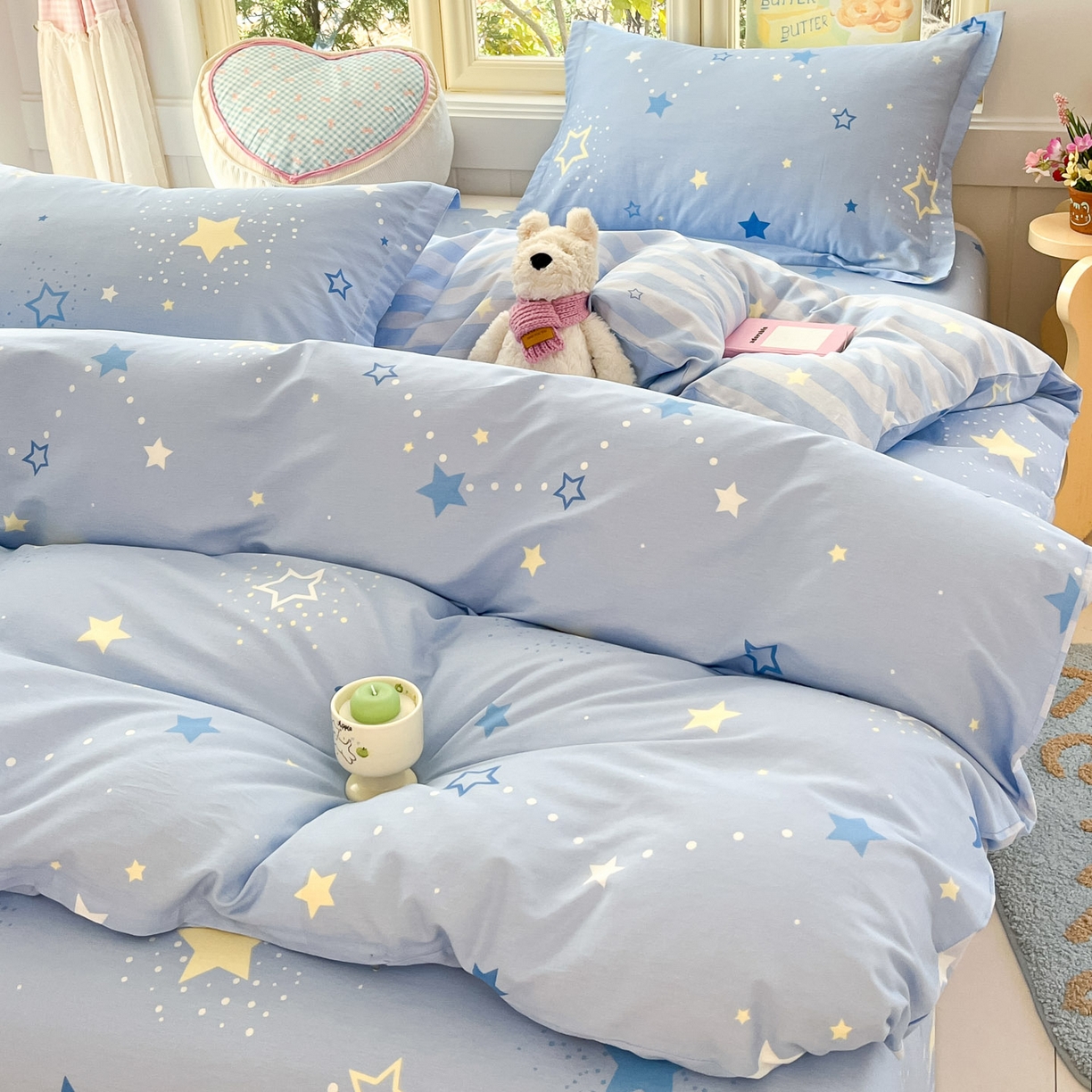 91家纺网 家纺一手货源 找家纺 莱通家纺 2026春夏新款全棉12868印花四件套单品系列-单被套 五星集