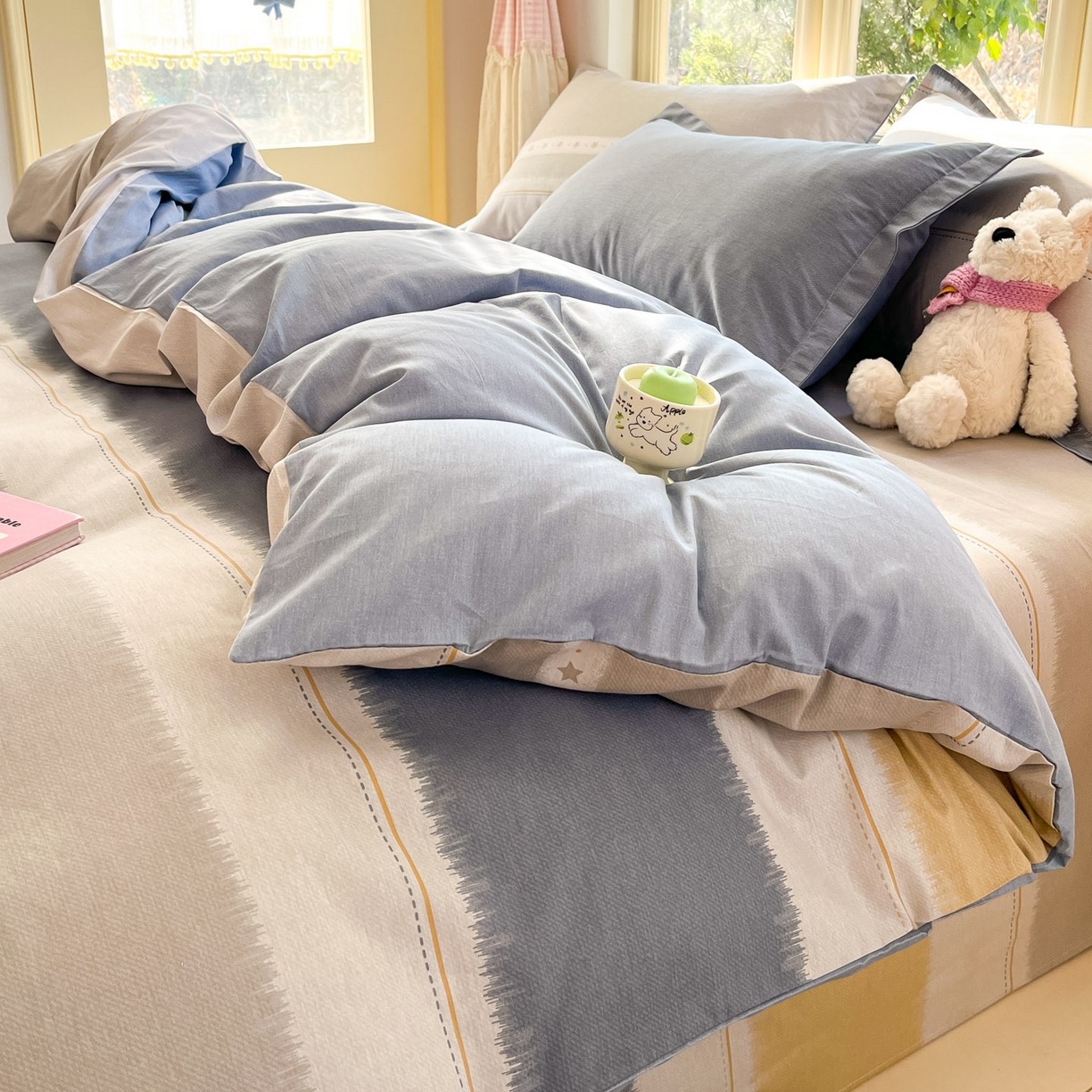 91家纺网 家纺一手货源 找家纺 莱通家纺 2026春夏新款全棉12868印花四件套单品系列-单被套 星辰大海