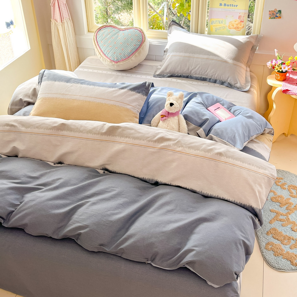 91家纺网 家纺一手货源 找家纺 莱通家纺 2026春夏新款全棉12868印花四件套单品系列-单被套 星辰大海