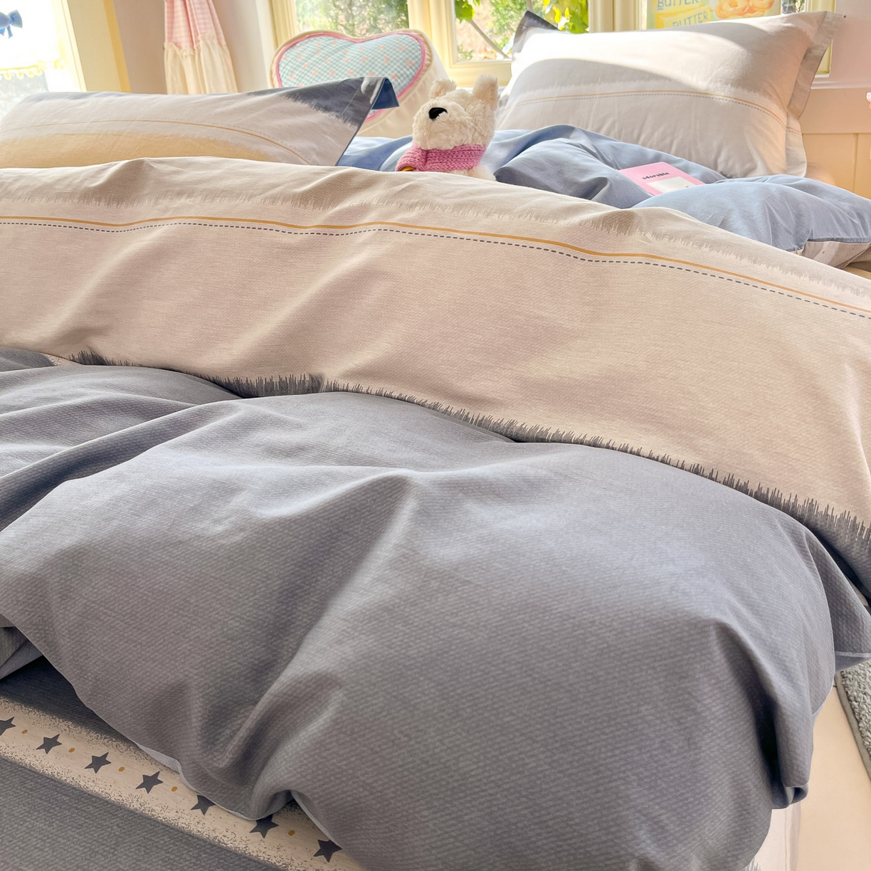 91家纺网 家纺一手货源 找家纺 莱通家纺 2026春夏新款全棉12868印花四件套单品系列-单被套 星辰大海