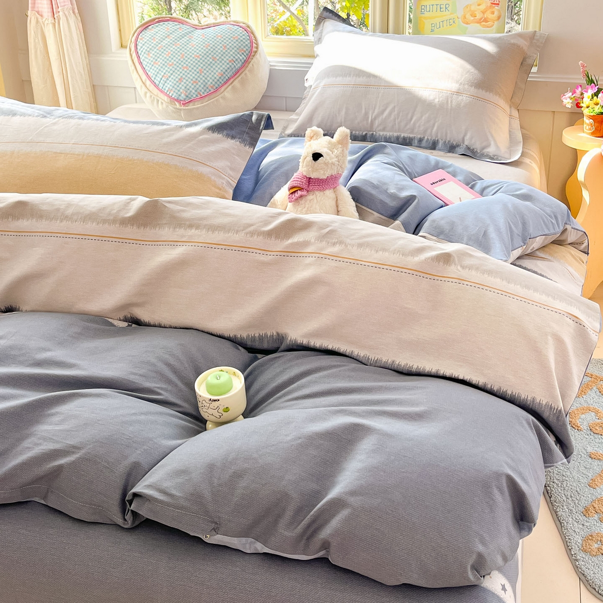 91家纺网 家纺一手货源 找家纺 莱通家纺 2026春夏新款全棉12868印花四件套单品系列-单被套 星辰大海