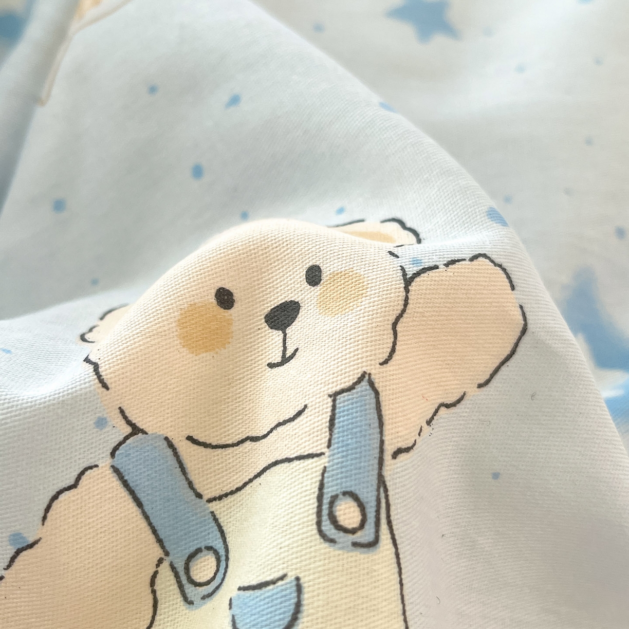 91家纺网 家纺一手货源 找家纺 莱通家纺 2026春夏新款全棉12868印花四件套单品系列-单被套 星星童话园