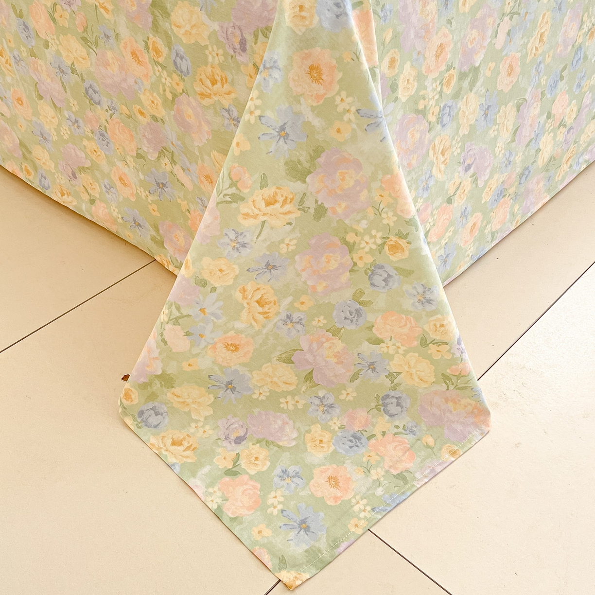 91家纺网 家纺一手货源 找家纺 莱通家纺 2026春夏新款全棉12868印花四件套单品系列-单被套 栀子花语