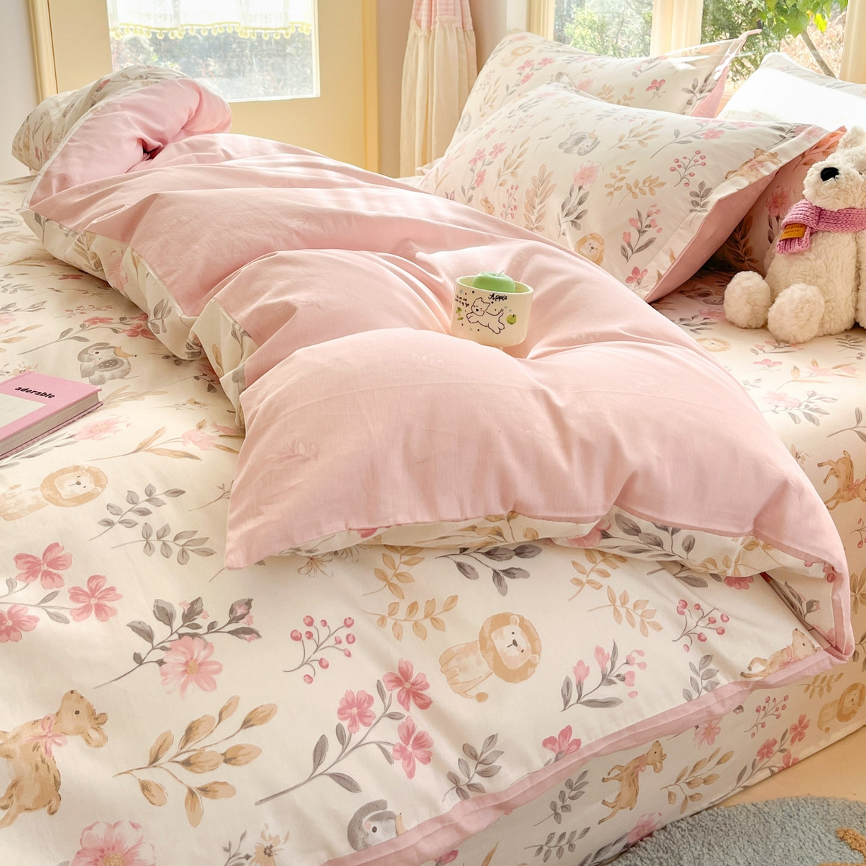 91家纺网 家纺一手货源 找家纺 莱通家纺 2026春夏新款全棉12868印花四件套单品系列-单被套 自然手记