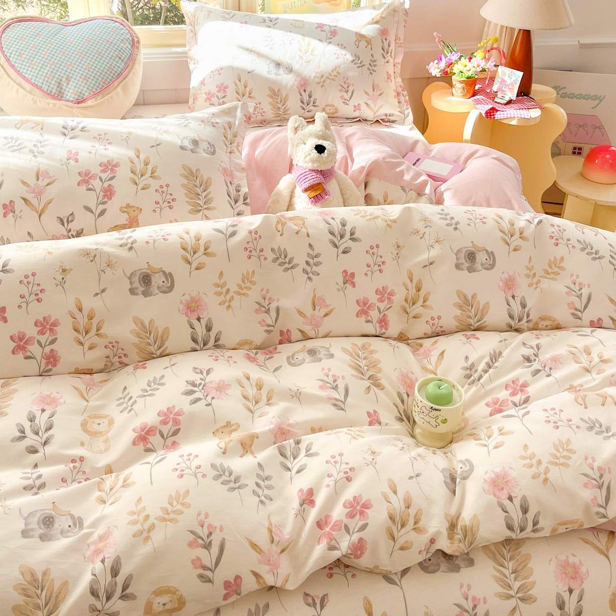 91家纺网 家纺一手货源 找家纺 莱通家纺 2026春夏新款全棉12868印花四件套单品系列-单被套 自然手记